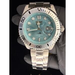 Invicta 44715 43mm Pro Diver Watch, Aqua Blue Dial, Date, 100m Water-Resistant